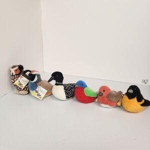Audubon Wild Republic Bird Lot Stuffed Plush Birds Owl Quail Geese Backyard